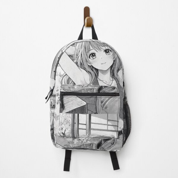 Item preview, Cute anime manga girl reclining with a cup of coffee designed and sold by Vintage Designs +.
