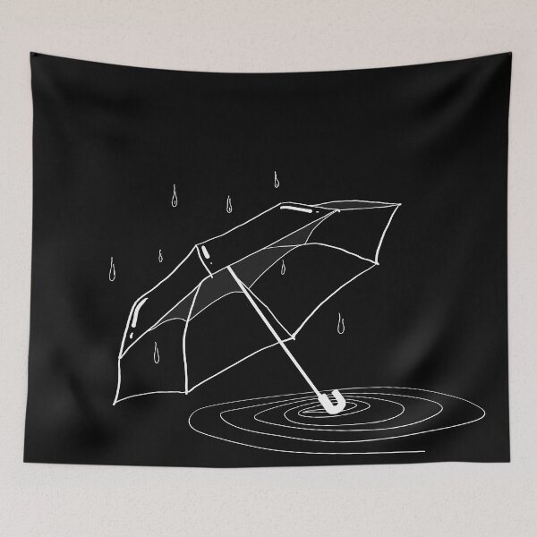 Item preview, Minimalist  Umbrella in Rain designed and sold by Cloud-Siren.