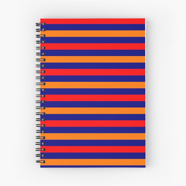 Item preview,  Red Orange Stripes Design Navy Blue  designed and sold by PatternTitan.