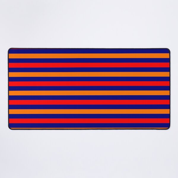 Item preview,  Red Orange Stripes Design Navy Blue  designed and sold by PatternTitan.