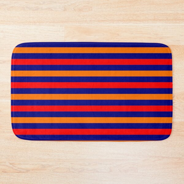 Item preview,  Red Orange Stripes Design Navy Blue  designed and sold by PatternTitan.