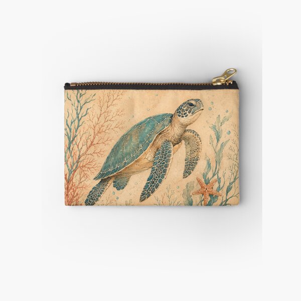 Item preview, Vintage Sea Turtle – Botanical Ocean Watercolor Art Print – Coastal Wall Decor designed and sold by @SHINTOSARTSTORE.