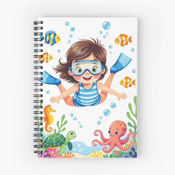 Item preview, An adorable young girl in diving fins and diving goggles. designed and sold by Ponted.