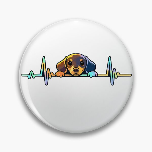 Item preview, Cute Dachshund Heartbeat Dog Lover Vintage Graphic designed and sold by ZIGLWORKS.