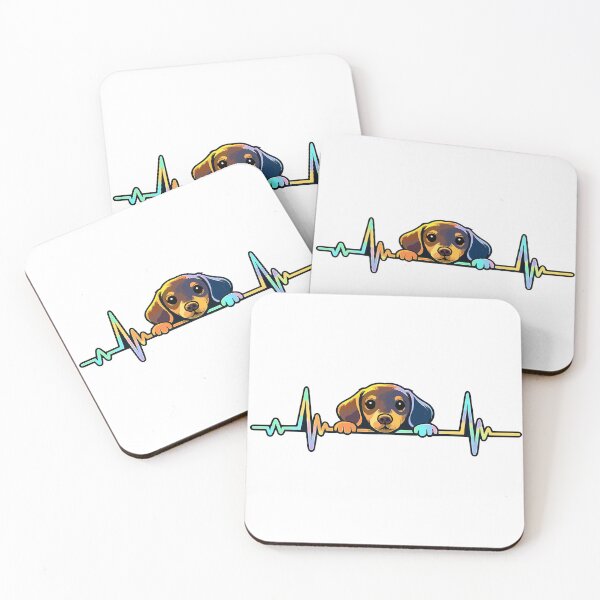 Item preview, Cute Dachshund Heartbeat Dog Lover Vintage Graphic designed and sold by ZIGLWORKS.