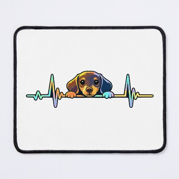 Item preview, Cute Dachshund Heartbeat Dog Lover Vintage Graphic designed and sold by ZIGLWORKS.