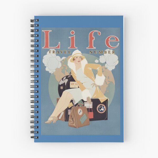 Item preview, "Travel Number" cover of Life magazine - Vintage Travel Woman with Suitcases for Retro Travel Lovers designed and sold by RickE.