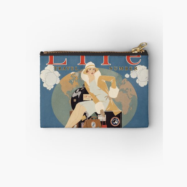 Item preview, "Travel Number" cover of Life magazine - Vintage Travel Woman with Suitcases for Retro Travel Lovers designed and sold by RickE.