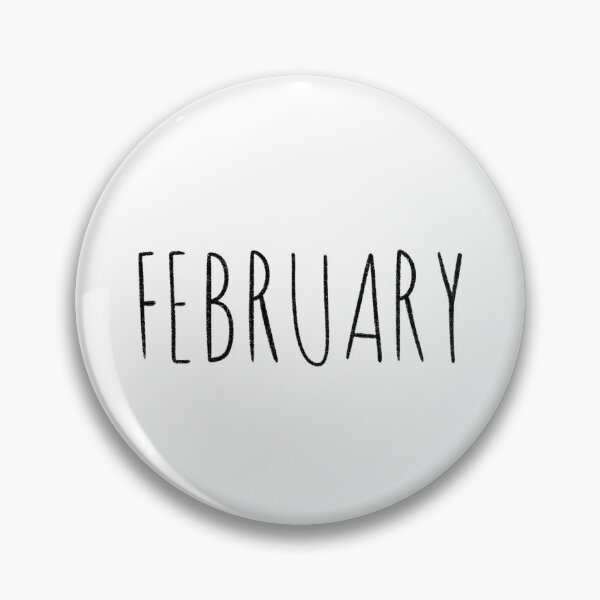 Item preview, Cute February Hand Lettered Typography Handwritten Monthly Artwork designed and sold by somimalikkk.