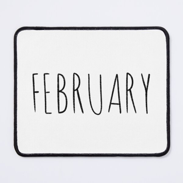Item preview, Cute February Hand Lettered Typography Handwritten Monthly Artwork designed and sold by somimalikkk.