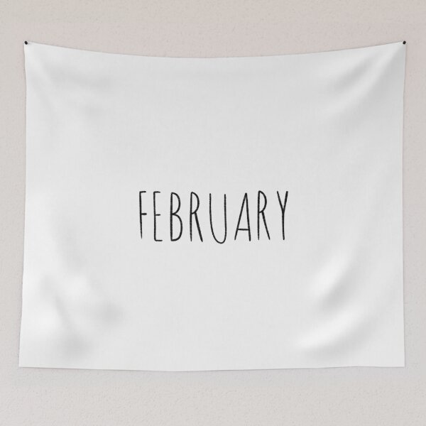 Item preview, Cute February Hand Lettered Typography Handwritten Monthly Artwork designed and sold by somimalikkk.