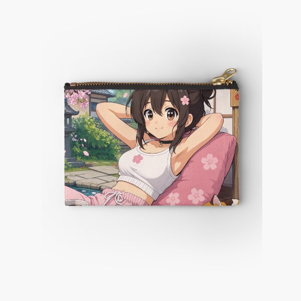 Item preview,  Cute anime manga girl reclining with a cup of coffee designed and sold by Vintage Designs +.