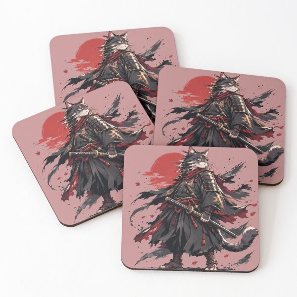 Item preview, Anime Cat Ronin Samurai Warrior designed and sold by WelLarsDigitals.