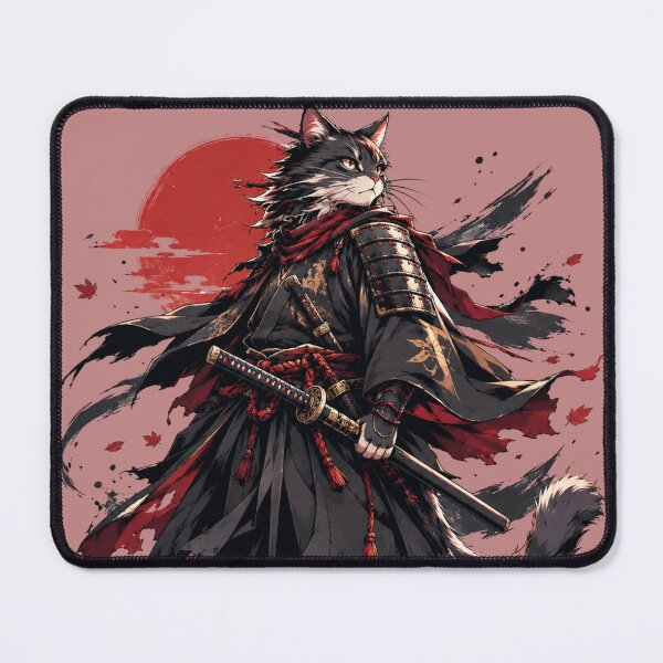 Item preview, Anime Cat Ronin Samurai Warrior designed and sold by WelLarsDigitals.