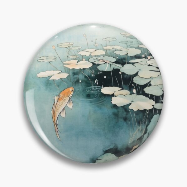 Item preview, koi in the lotus lake designed and sold by ritusdesigns.
