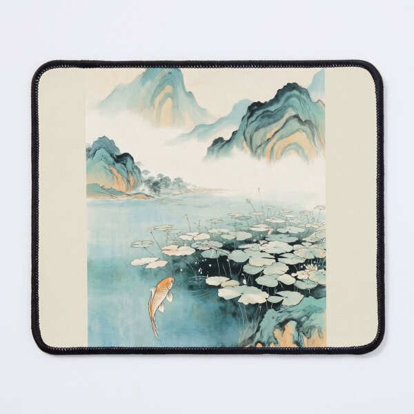 Item preview, koi in the lotus lake designed and sold by ritusdesigns.