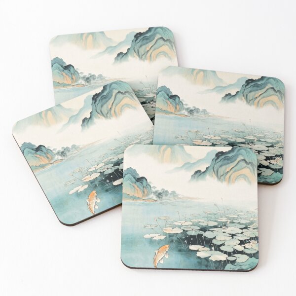 Item preview, koi in the lotus lake designed and sold by ritusdesigns.