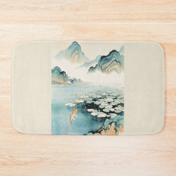 Item preview, koi in the lotus lake designed and sold by ritusdesigns.