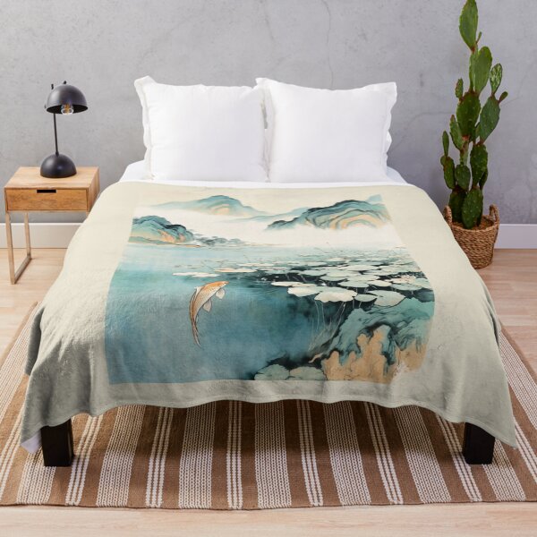 Item preview, koi in the lotus lake designed and sold by ritusdesigns.