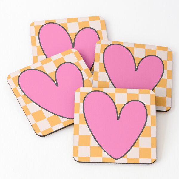Item preview, Retro Checkered Heart Pink Illustration designed and sold by jianina-alondra.