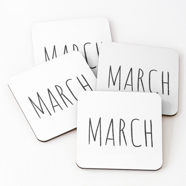 Item preview, Cute March Hand Lettered Typography Handwritten Monthly Artwork designed and sold by somimalikkk.