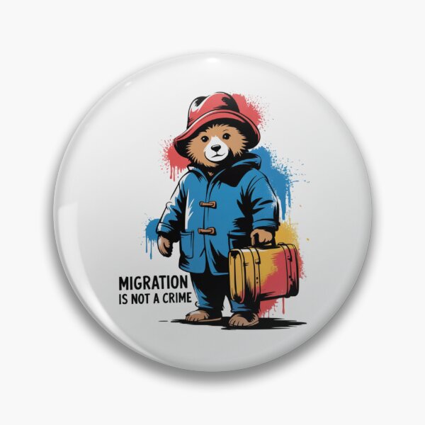 Item preview, Banksy Bear - Migration is not a crime designed and sold by 123ks.