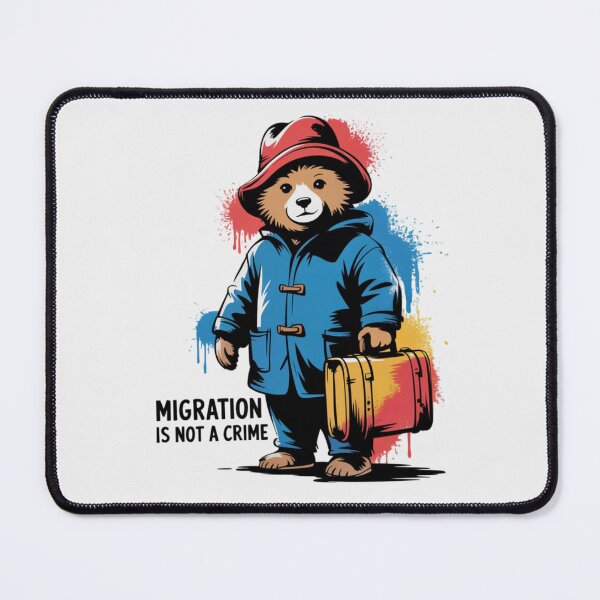 Item preview, Banksy Bear - Migration is not a crime designed and sold by 123ks.