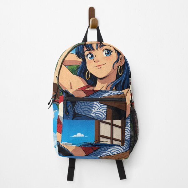 Item preview, Cute anime manga girl reclining with a cup of coffee designed and sold by Vintage Designs +.