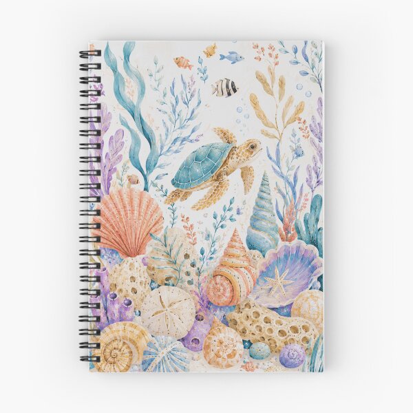 Item preview, Colorful Ocean World – Cute Sea Turtle Watercolor Art Print – Kids Nursery Coastal Decor designed and sold by @SHINTOSARTSTORE.