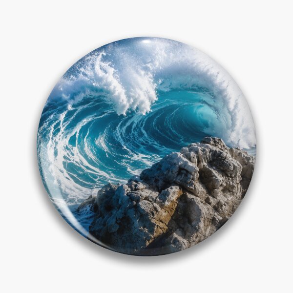 Item preview, Powerful Ocean Wave Crashing Over Coastal Rocks designed and sold by Wild Bloom Paws.