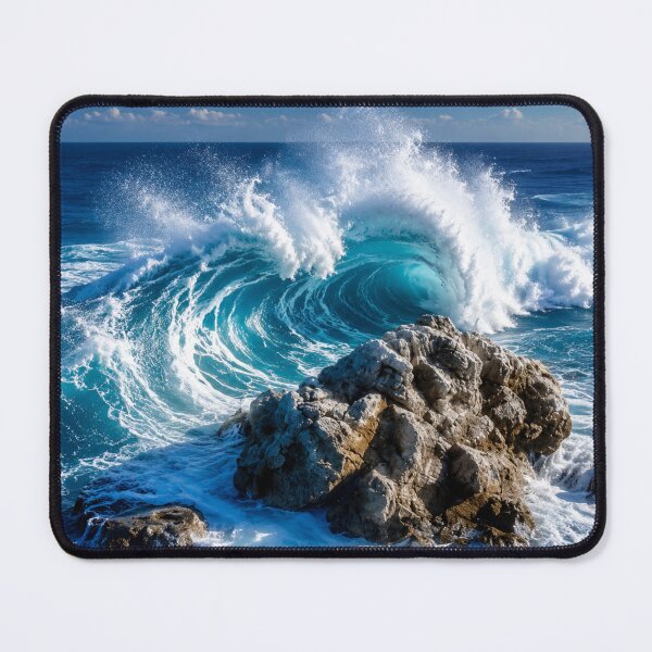 Item preview, Powerful Ocean Wave Crashing Over Coastal Rocks designed and sold by Wild Bloom Paws.