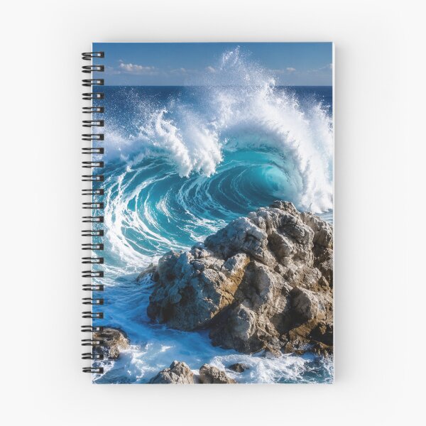 Item preview, Powerful Ocean Wave Crashing Over Coastal Rocks designed and sold by Wild Bloom Paws.