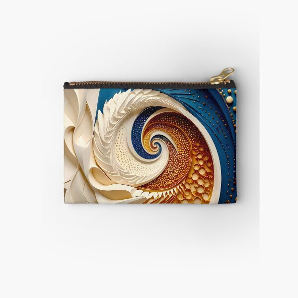 Item preview, Intricate Swirl of Colors in Blue Gold and White designed and sold by Vicky Brago-Mitchell®.