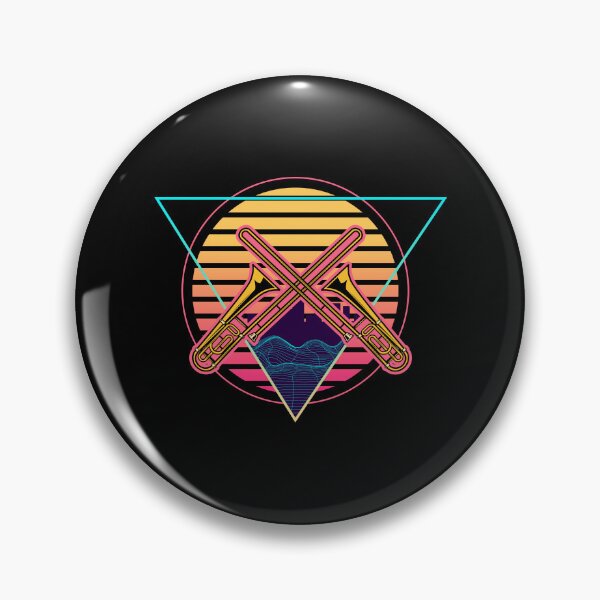 Item preview, Retro Futuristic Trombone Synthwave Vaporwave City Pop Aesthetic designed and sold by Rock Paper T-Shirts.