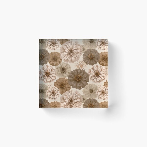 Item preview, Petaled Zinnia Floral  - Flower Bouquet Pattern - Retirement Gifts For Grandma designed and sold by RoyalStarsPatts.