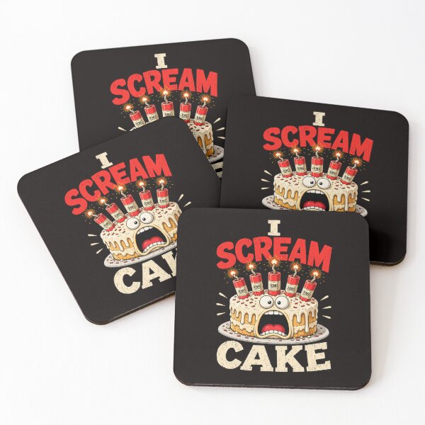 Item preview, I SCREAM CAKE – Funny Exploding Birthday Cake T-Shirt | Cartoon Dynamite Cake Pun designed and sold by KissMy6 Industries.