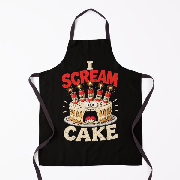 Item preview, I SCREAM CAKE – Funny Exploding Birthday Cake T-Shirt | Cartoon Dynamite Cake Pun designed and sold by KissMy6 Industries.