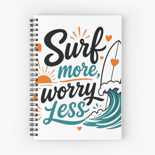 Item preview, Surf More Worry Less Retro Surf Wave Design designed and sold by GloboStyle Design .