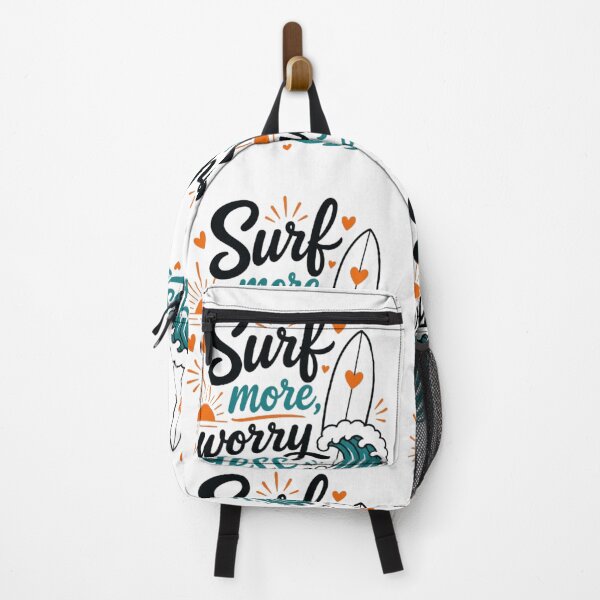 Item preview, Surf More Worry Less Retro Surf Wave Design designed and sold by GloboStyle Design .