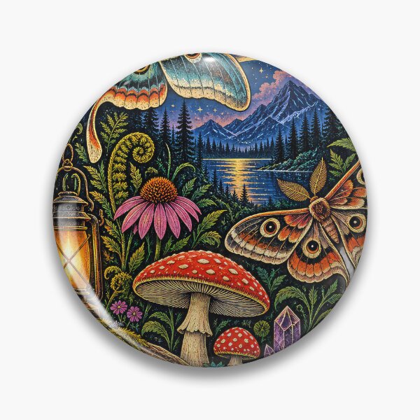 Item preview, Midnight Garden Club – Mystical Moths, Mushrooms & Moon designed and sold by thewandswant.