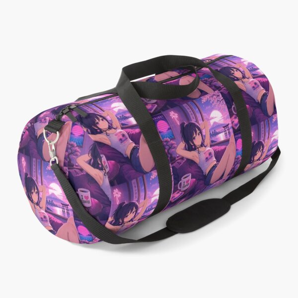 Item preview, Cute anime manga girl reclining with a cup of coffee designed and sold by Vintage Designs +.