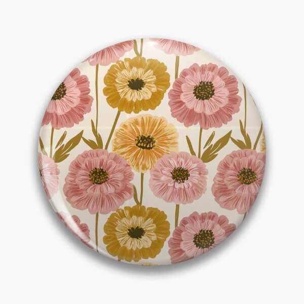 Item preview, Lush Zinnia Flower  - Retro Flower Floral - Retirement Gifts for Mom designed and sold by RoyalStarsPatts.