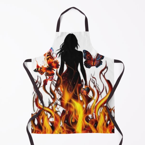Item preview, Fiery Butterfly Girl Flame Heart Aesthetic Art designed and sold by stickerabhay.