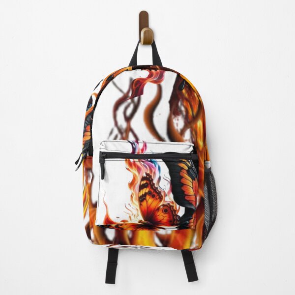 Item preview, Fiery Butterfly Girl Flame Heart Aesthetic Art designed and sold by stickerabhay.