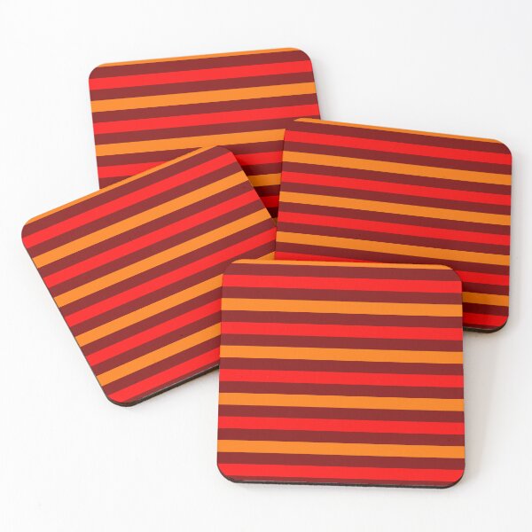 Item preview, Red And Orange Stripes Design Maroon  designed and sold by PatternTitan.