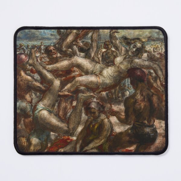 Item preview, Coney Island Beach, No. 3 summer coastal fun landscape painting by Reginald Marsh designed and sold by Jéanpaul Ferro.