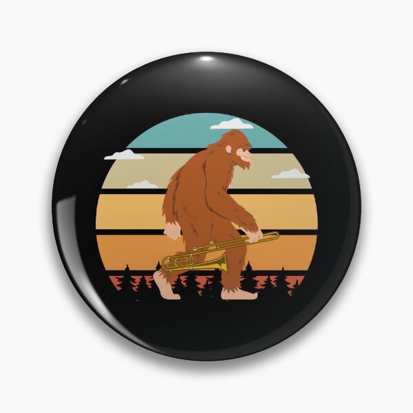 Item preview, Sasquatch Trombone Player Bigfoot Trombonist Graphic designed and sold by Rock Paper T-Shirts.