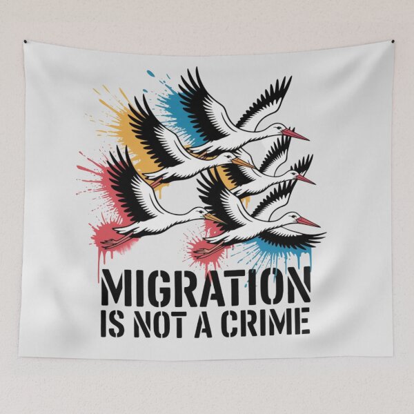 Item preview, BANKSY - MIGRATION IS NOT A CRIME designed and sold by 123ks.