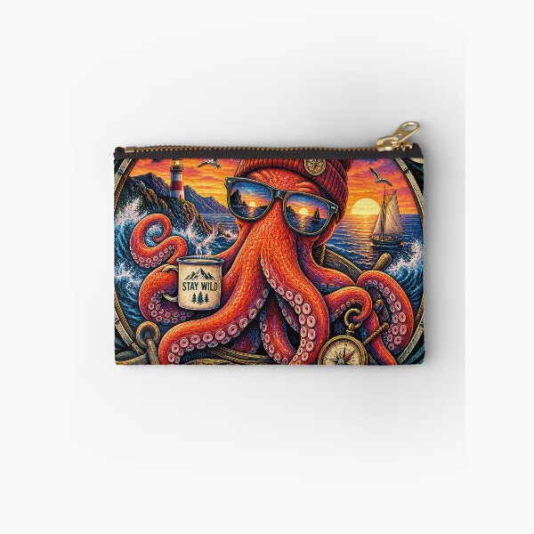 Item preview, Not All Who Wander Are Lost – Retro Adventure Octopus designed and sold by thewandswant.