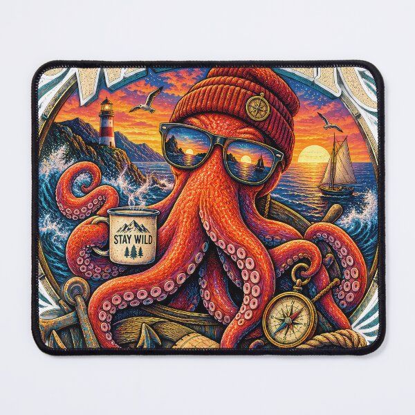 Item preview, Not All Who Wander Are Lost – Retro Adventure Octopus designed and sold by thewandswant.